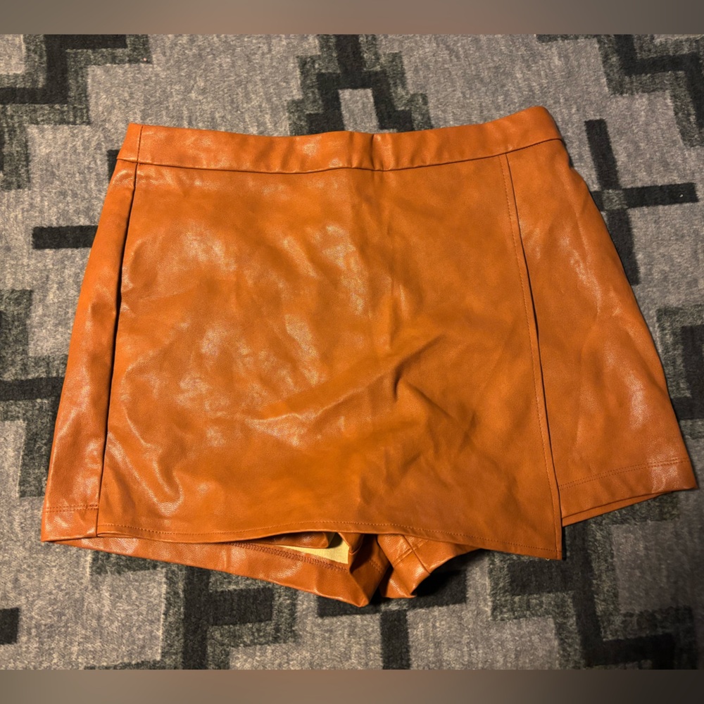 Leather shorts